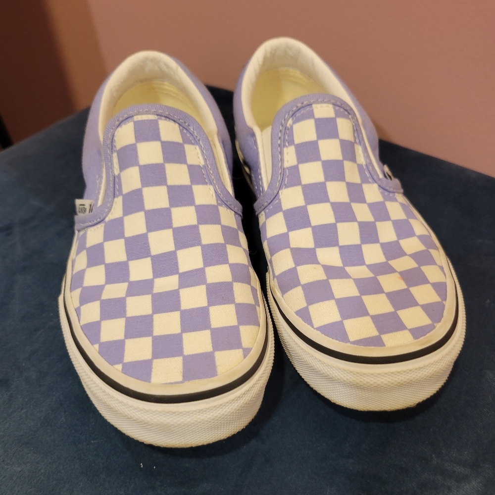 Vans girls lavender checkerboard size 1.5
